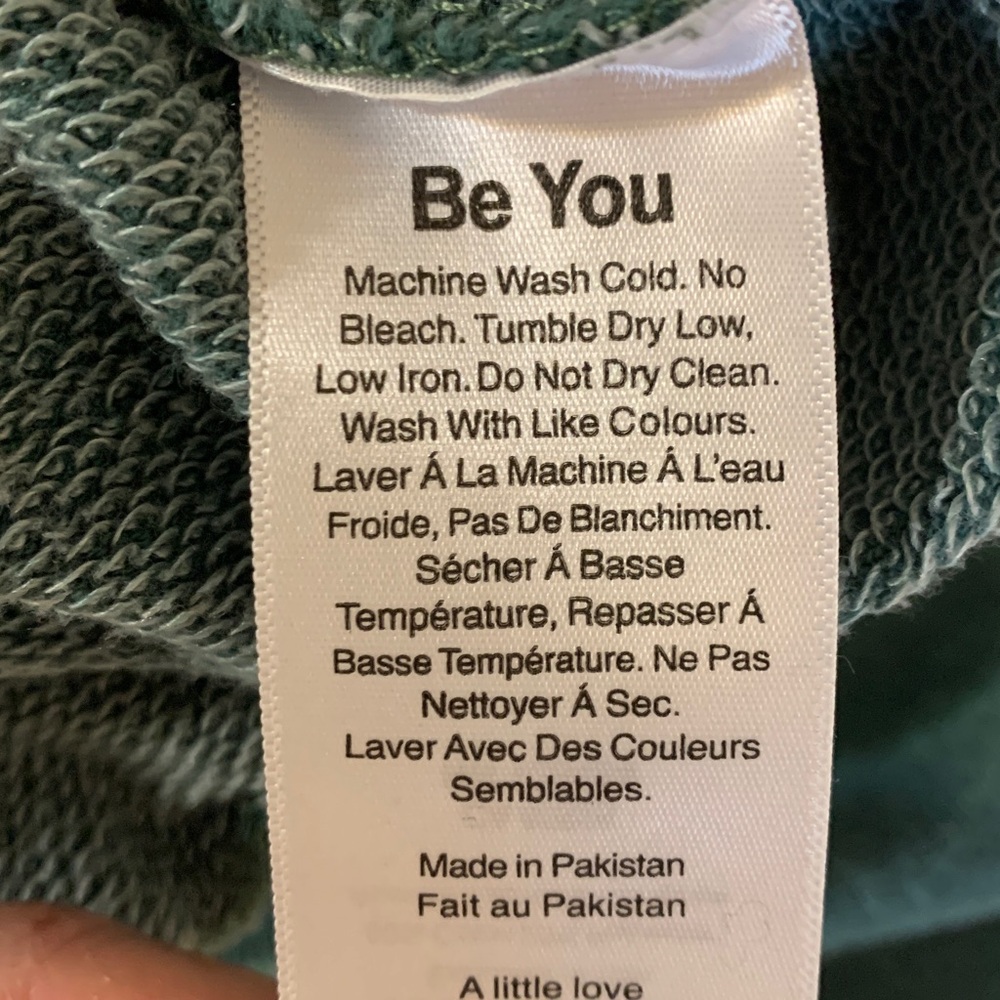 Be You women’s medium Green Cropped Sweatshirt - Picture 7 of 10